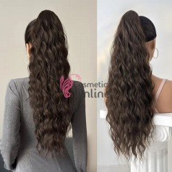 Extensie de par coada ondulata Deep Wave tip Mesa cu elastic 60 cm Cod SU6-6022 Saten Inchis